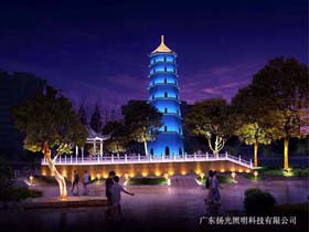 揚(yáng)州文昌閣古建筑景觀照明