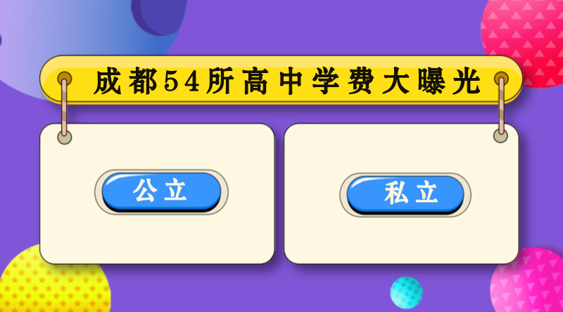 成都54所高中學費大曝光,公立和私立學校竟相差180倍!